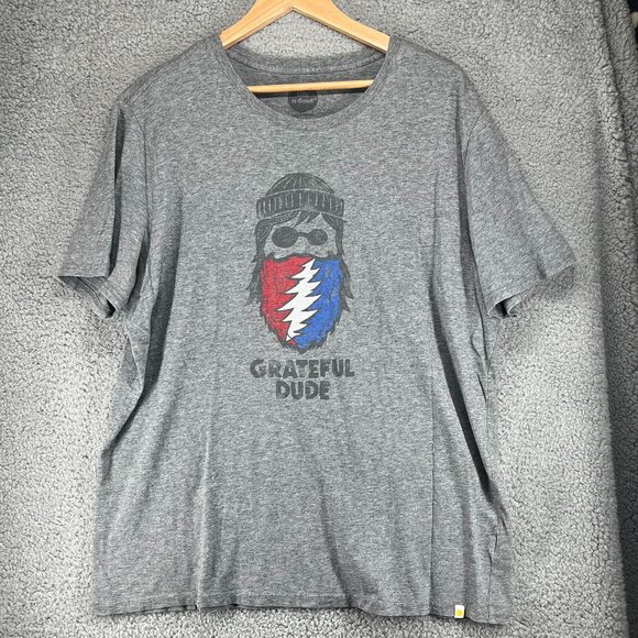 Life is Good "Grateful Dude" Gray T-Shirt Grateful Dead Steal Your Face sz Large - Picture 1 of 6